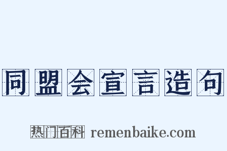 同盟会宣言造句是什么意思的图片